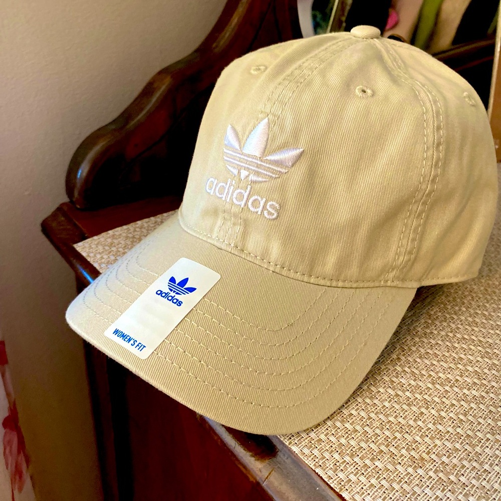 Adidas Women's Fit Khaki Hat- NWT- FREE BRACELET AND HAIR  CLIPS